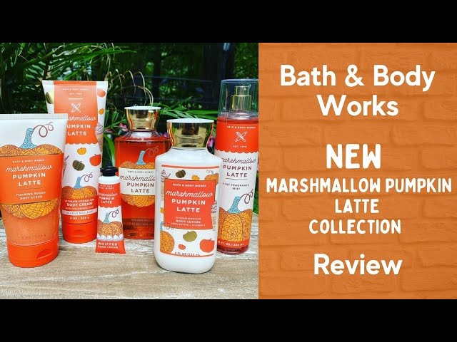 Bath & Body Works MARSHMALLOW PUMPKIN LATTE Collection Review + Halloween  News! - YouTube