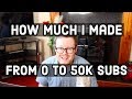 How I went from 0 to 50k subs and how much YouTube has paid me