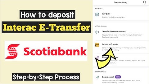 Scotiabank deposit Interac E-Transfer | Add or Deposit Money with Interac e-Transfer Scotiabank