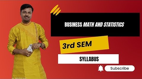 B.Com 3rd  Semester || Business Math and Statistics II Syllabus || CU|| Commerce Guide Prabir ||
