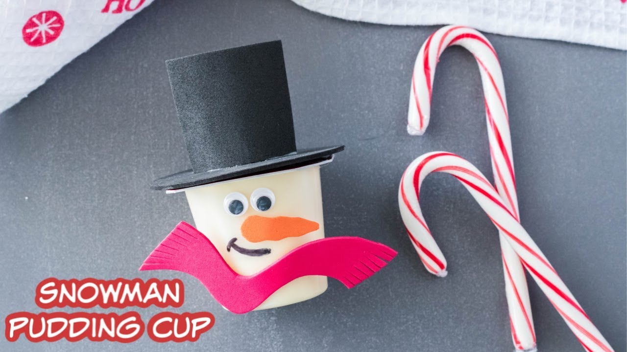 Snowman Pudding Cups YouTube