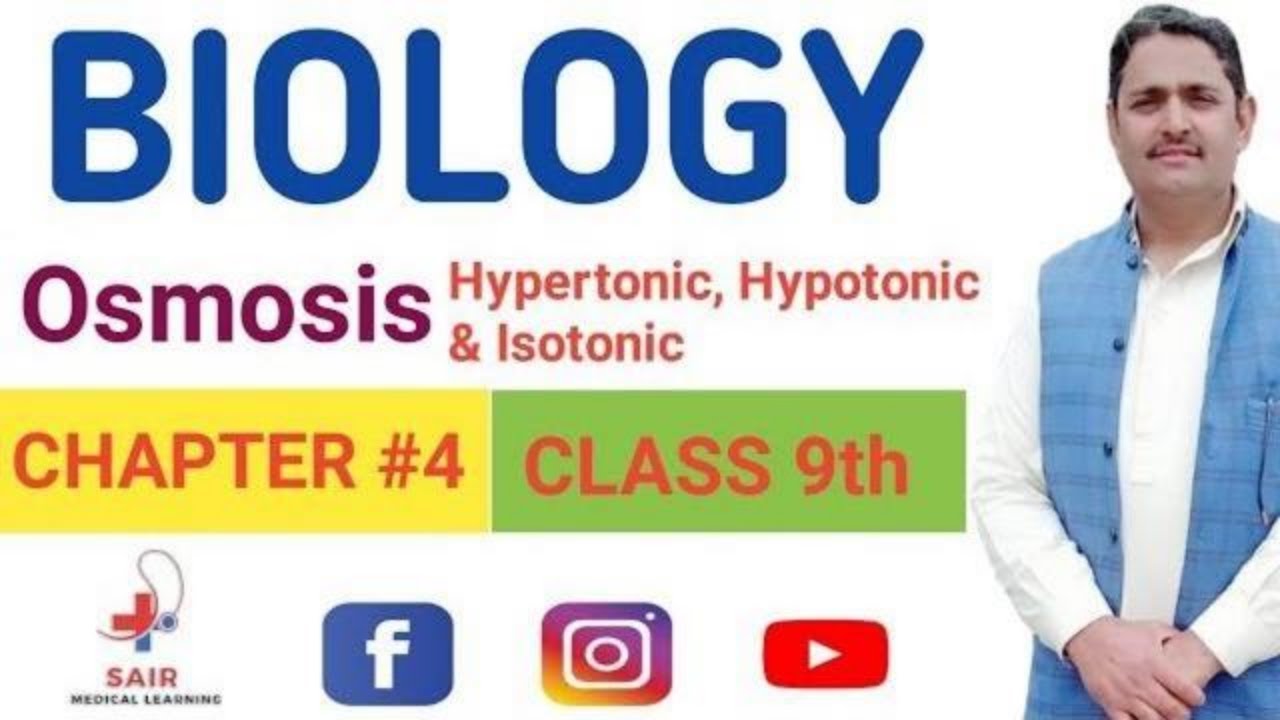 Osmosis Biology Class 9 Chapter 4 YouTube