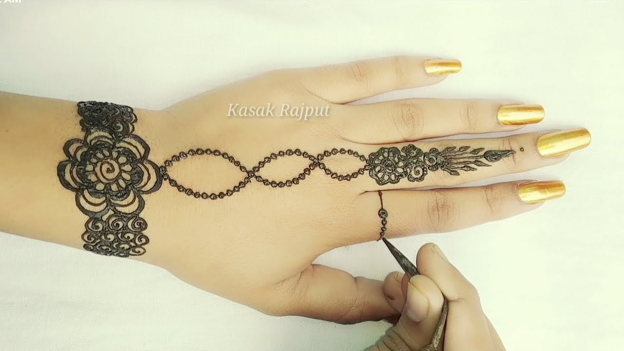 Simple Stylish Mehndi Design For Hand Beautiful Henna Mehndi