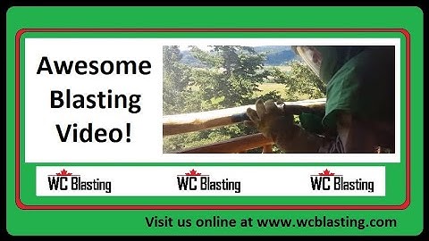 Wood Handrail Media Blasting viewing the Frank Slide on Castle Mountain by WC Blasting