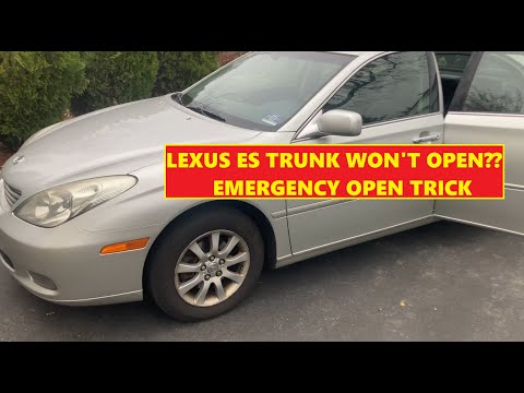 Lexus ES Trunk Won&rsquo;t Open - Emergency Open Trick