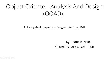 Activity And Sequence Diagram(OOAD)