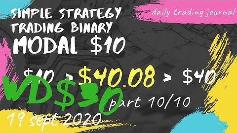Modal $10 Trading Binary Simple Strategy ($40.08 p.10/10)binary deriv profit konsisten free bot 1909