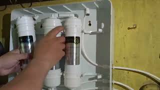 How to install replacement filter on Skywing 5 stage Alkaline water purifier #filterreplacement