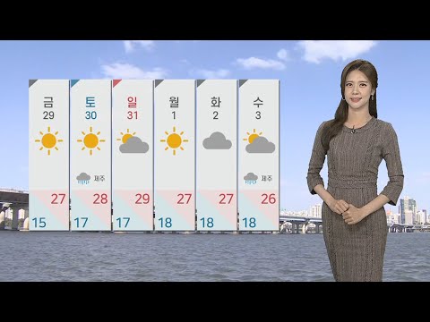 [날씨] 오늘 전국 쾌청…내일 곳곳 비나 소나기 / 연합뉴스TV (YonhapnewsTV)