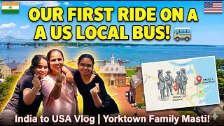 Yorktown, VA Local Bus Ride: Our Family Experience! 🗺️ | Ep 5: India to USA Vlog