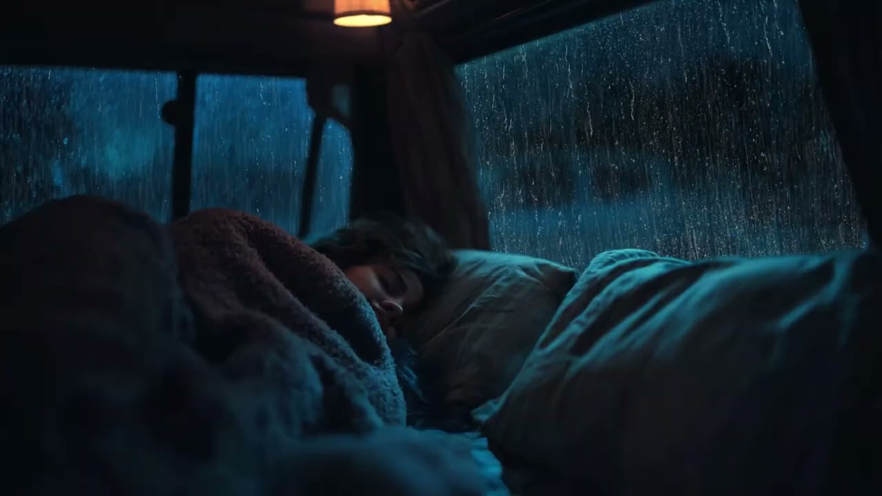 Rain Sounds in a Car at Night 🌧️ ASMR for Anxiety & Deep Sleep