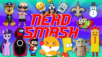 Super Mario, Baby Shark, Pikachu, MLP, Cocomelon NERD SMASH AND MORE!! | The Kool Nerd Edits
