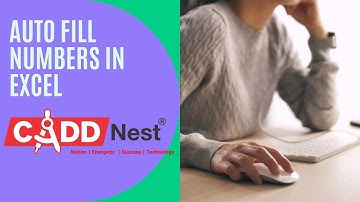 CADD NEST | Auto Fill Numbers in Excel | RT NAGAR | Kantharaj .N | excel training in bangalore