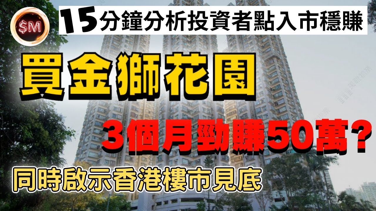 買樓計數】投資者買沙田金獅花園只用３個月勁賺５０萬？１５分鐘分析教你點用投資者角度買樓最近成交啟示樓市見底