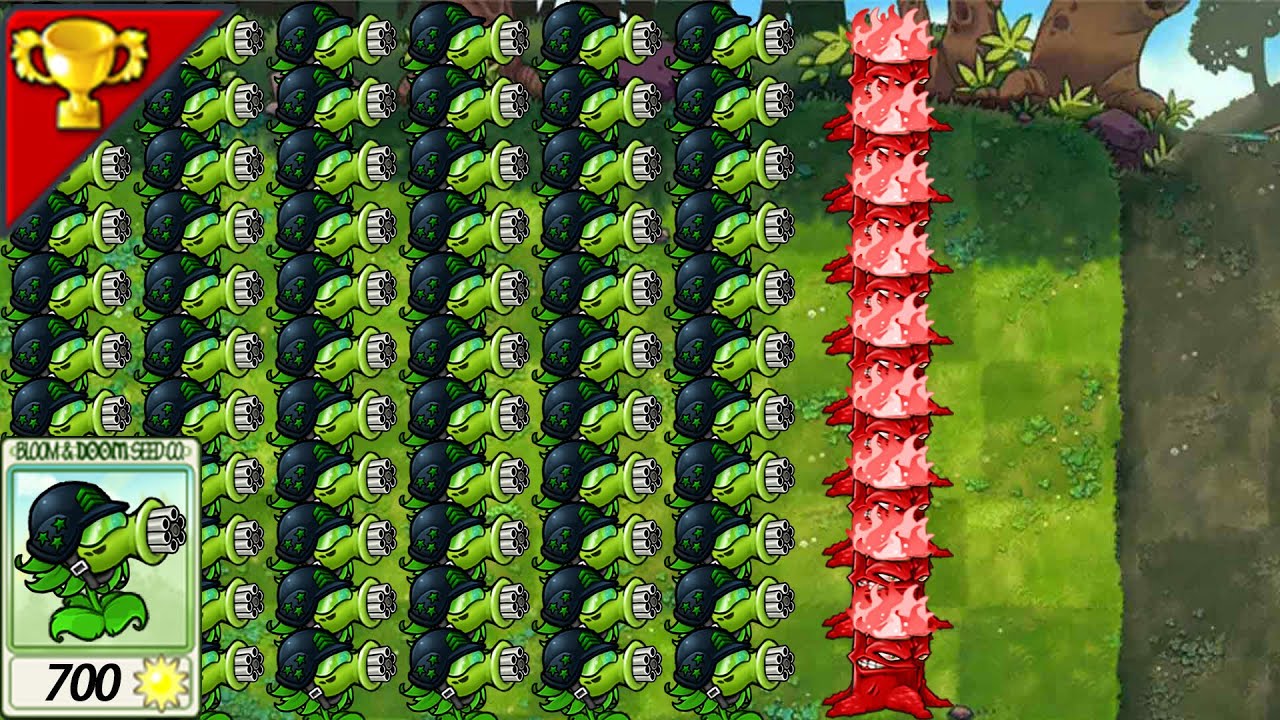 SuperGatling VS 999Zombies-------Plants vs Zombies