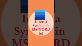 Celebrity #Lesson 34-A-MS Word (Insert Micro Greek letter μ, mu, non italic)#computereducation #shortcutkey Profile