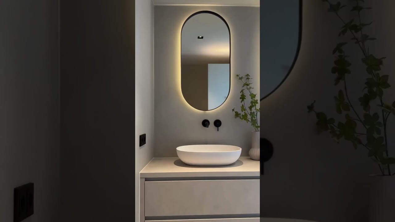 Soft Minimalism with Inyouths LED Mirror 🛁✨ 
