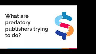 Research & Application Webinar: Help! Predatory journal! What do I do?