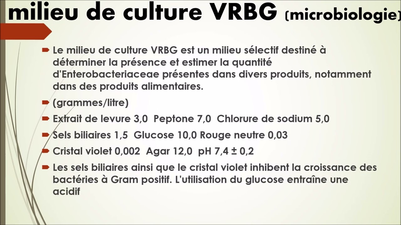 N°44-Milieu De Culture Vrbg (Microbiologie)-