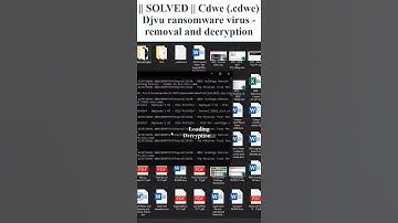 || SOLVED || Cdwe (.cdwe) Djvu ransomware virus - removal and decryption  #recover #Virus