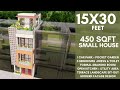 15X30 Feet | 450 sqft Small House Design with Modern Elevation | Tiny House Ideas | 4.5 X 9.0 House