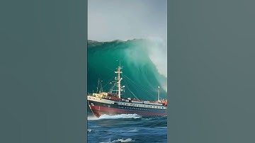 💥Massive Wave Approaching! Escape or Sink? #ship #shipvideo #tidalwave