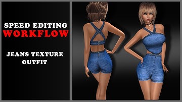 IMVU WORKFLOW SPEED EDITING -- JEANS TEXTURE OUTFIT