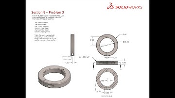 Solidworks CSWA Exam Practice | PART MODELLING | Section E - 3