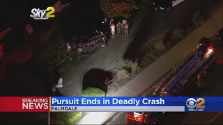 Pedestrian Killed After Pursuit Ends In Crash In Palmdale; 6 Juveniles Detained