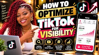 Details How to optimize tiktok video for sales &  visibility Update