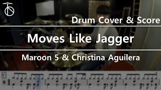 Maroon 5 & Christina Aguilera Moves Like Jagger Drum Cover,Drum  Sheet,Score,Tutorial.Lesson - YouTube