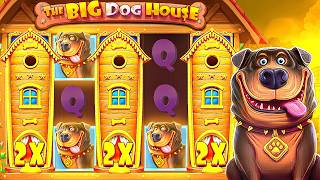 NEW BIG DOG HOUSE SLOT ALMOST MAX WIN? (FULL SCREEN)