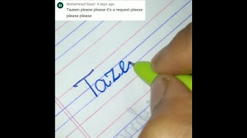 TAZEEN name in cursive writing #viral #ytshorts #trending #viralvideo #shortsvideo