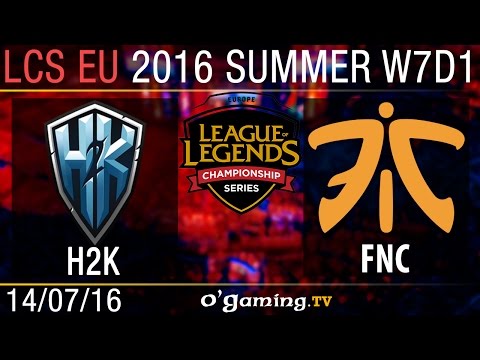 Fnatic vs H2K - LCS EU Summer Split 2016 - W7D1