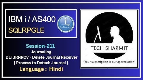 DLTJRNRCV Command -  Delete Journal Receiver | ibmi training | as400 tutorial | as400 | ibmi as400