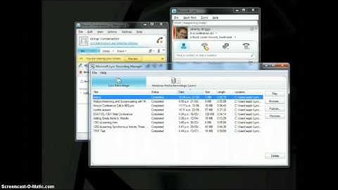 WebConferencing & ScreenCasting with MS Lync