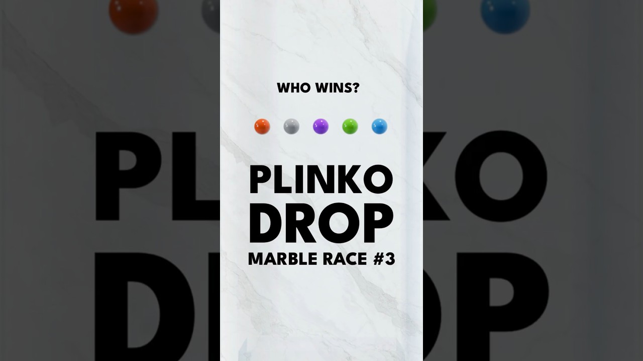 Marble Race #3 – Plinko Drop | Photo Finish 3rd Place Finish! 