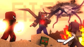 'RISE'  A Minecraft Music Video ♪  Herobrine Vs Entity 303 + Dreadlord  [Part 2]