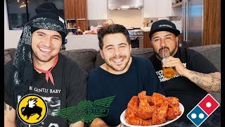 Drunk Hot Wing Taste Test Ft. Jc Caylen & His Dad CraycrayRock