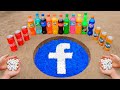 FaceBook Logo with Water Beads , Coke, Mentos and Sodas!