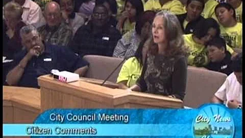 Debbie Bartholomew Speaks to the Council