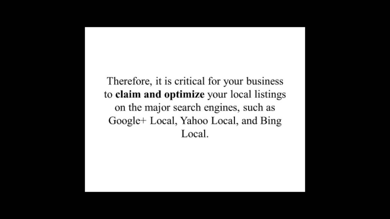 The Importance Of Local Listings YouTube
