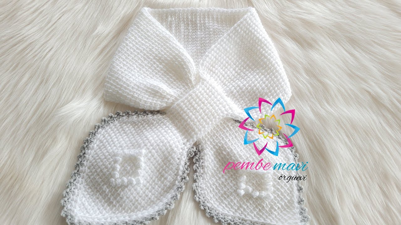 Tunus işi bebek atkısı🌺🌺