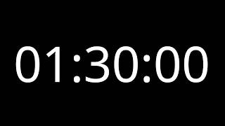 1 Hour 30 Minute Timer – No Music &amp; No Alarm | 90 Minute Silent Countdown