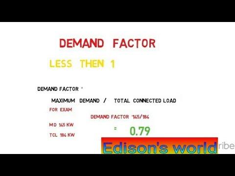 How to calculate demand factor simple formula new explanation - YouTube