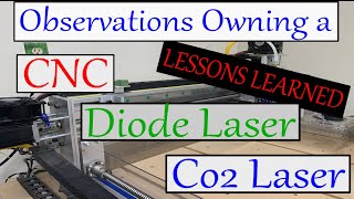Lessons Learned Owning a CNC, Diode Laser & Co2 Laser