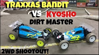 Traxxas Bandit vs Kyosho Dirt Master 2wd Rear Motor Shootout