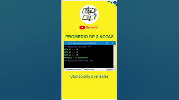Promedio de tres notas [ 🟡 PSeInt ] Usando sólo dos variables.  #pseint #desarrollodesoftware #dfd