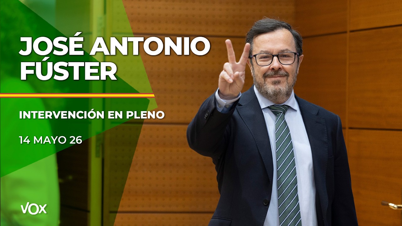 14.05 I JOSÉ ANTONIO FÚSTER. Intervención en el Pleno de la Asamblea de ...