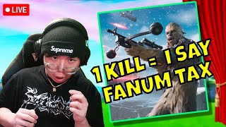 1 KILL = I SAY FANUM TAX! GETTING CROWN WINS WITH VIEWERS! #shorts #fortnitelive